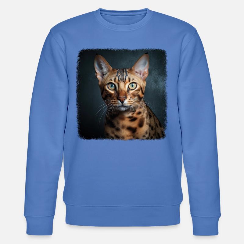Ocicat Chaton Ocicat Chat - Sweat bio CHANGER Stanley/Stella Unisexe - bleu