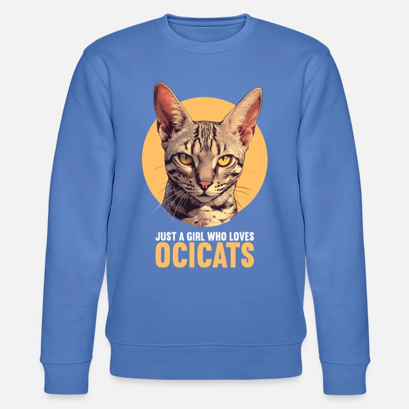 Ocicat Chaton Ocicat Chat - Sweat bio CHANGER Stanley/Stella Unisexe - bleu