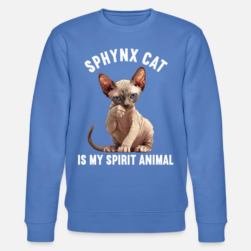 Sphynx Kätzchen Sphynx Katze - Stanley/Stella Unisex Bio-Sweatshirt CHANGER  - Blau