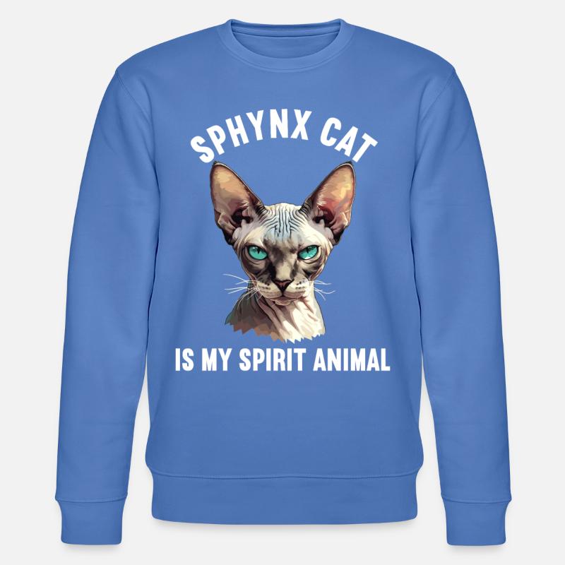 Sphynx Kätzchen Sphynx Katze - Stanley/Stella Unisex Bio-Sweatshirt CHANGER - Blau
