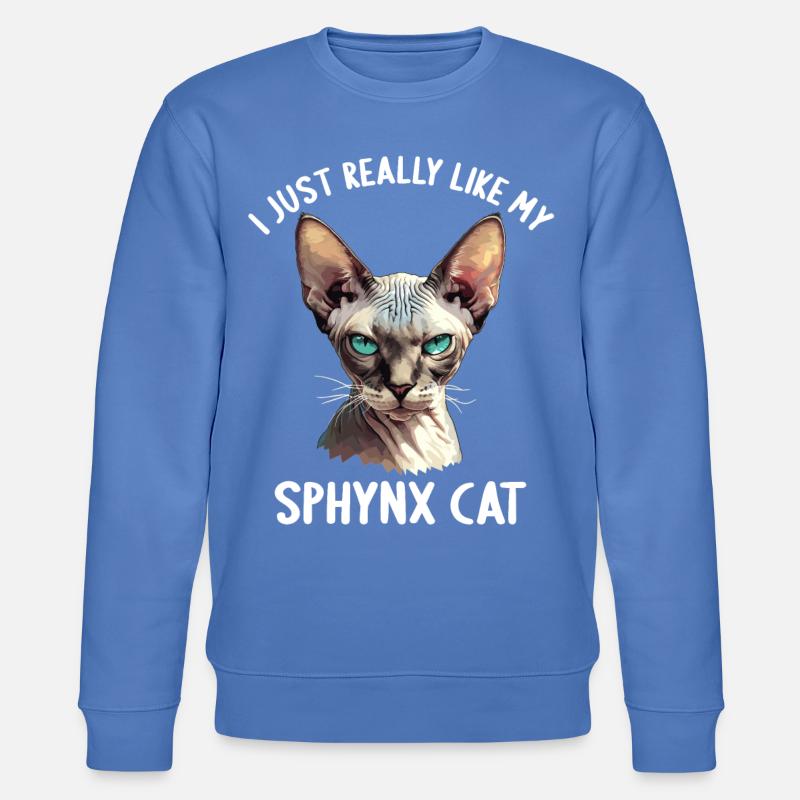 Sphynx Kätzchen Sphynx Katze - Stanley/Stella Unisex Bio-Sweatshirt CHANGER  - Blau