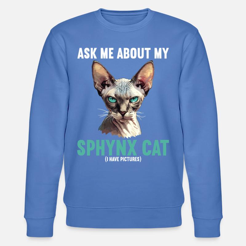 Sphynx Kitten Sphynx Cat - Stanley/Stella CHANGER Unisex Organic Sweatshirt - bright blue