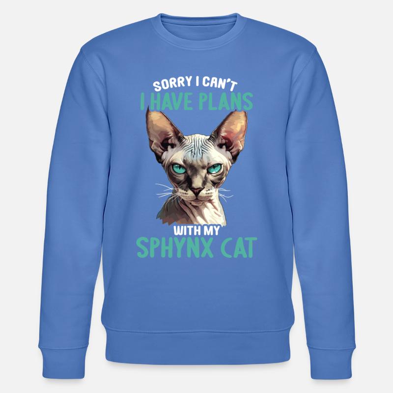 Chaton Sphynx Chat Sphynx - Sweat bio CHANGER Stanley/Stella Unisexe - bleu