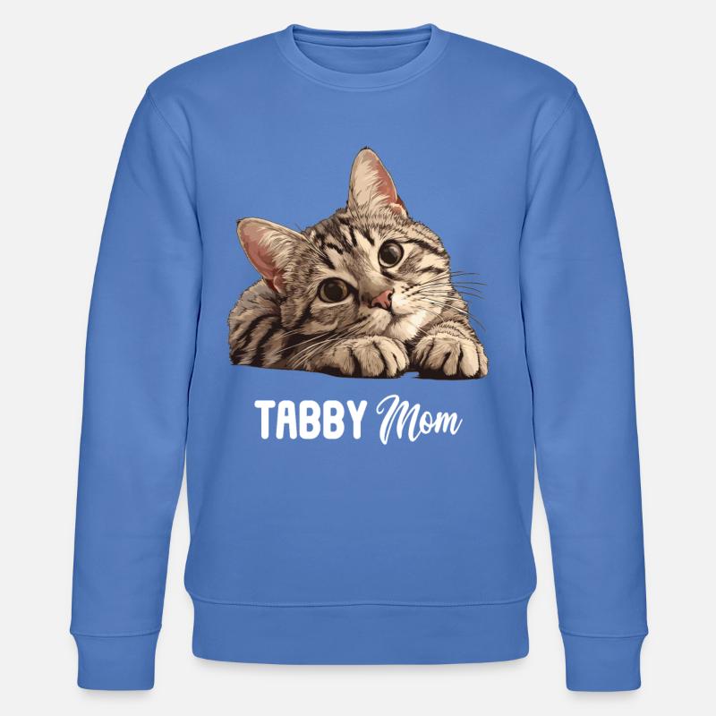 Tabby Kitten Tabby Cat - Stanley/Stella CHANGER Unisex Organic Sweatshirt - bright blue