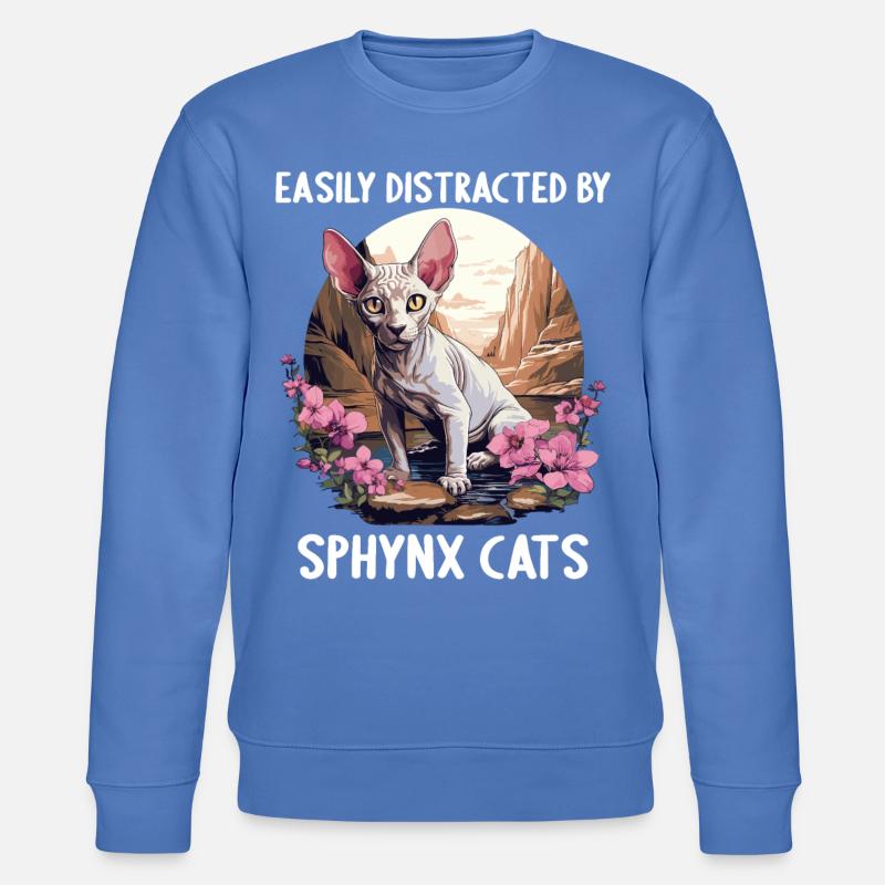 Chaton Sphynx Chat Sphynx - Sweat bio CHANGER Stanley/Stella Unisexe - bleu