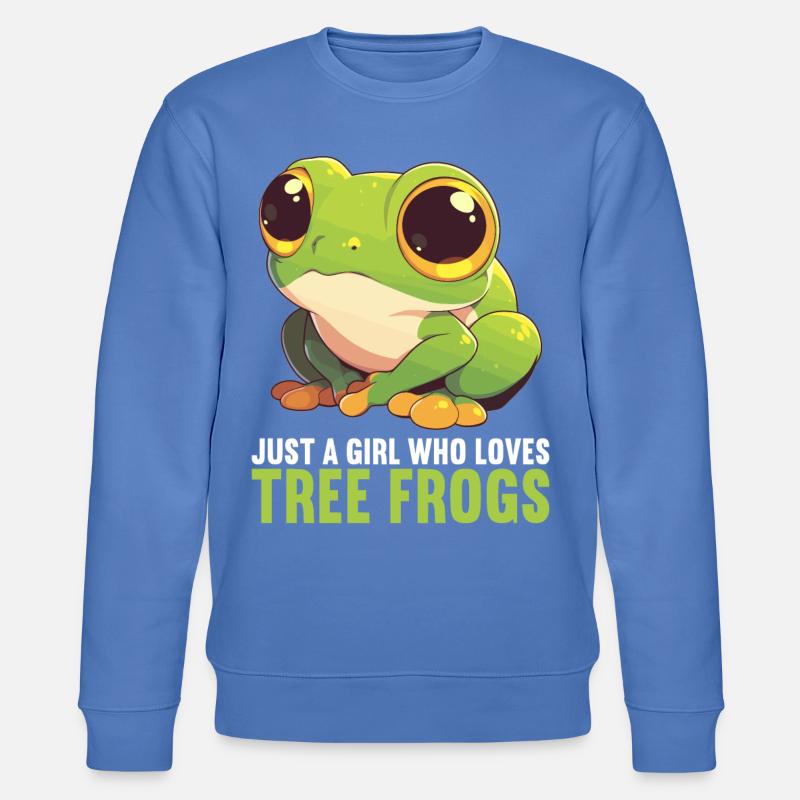 Tree Frog Baumfrösche Baumfrosch - Stanley/Stella Unisex Bio-Sweatshirt CHANGER - Blau