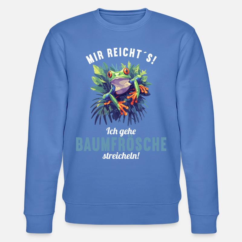 Tree Frog Baumfrösche Baumfrosch - Stanley/Stella Unisex Bio-Sweatshirt CHANGER  - Blau