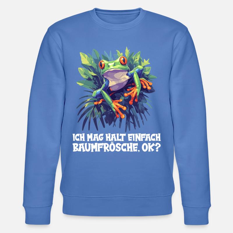Tree Frog Baumfrösche Baumfrosch - Stanley/Stella CHANGER Unisex Organic Sweatshirt - bright blue