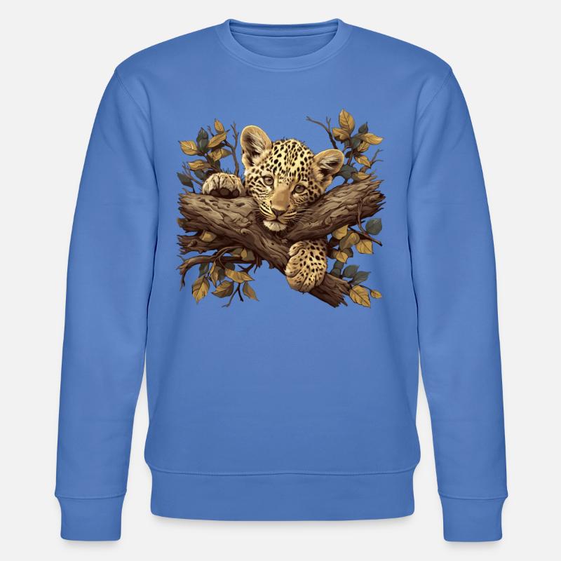 Leoparden Leopard - Stanley/Stella Unisex Bio-Sweatshirt CHANGER  - Blau