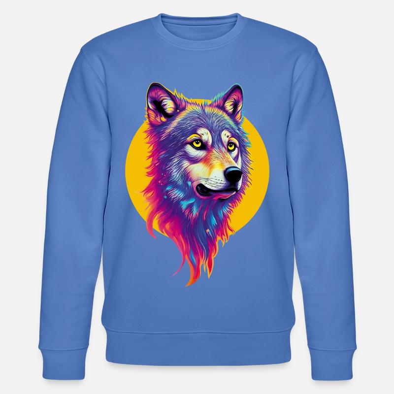 Wolfskopf - Stanley/Stella Unisex Bio-Sweatshirt CHANGER  - Blau