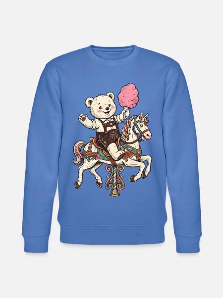 Bayern Teddy Zuckerwatte Karussell - Stanley/Stella Unisex Bio-Sweatshirt CHANGER - Blau