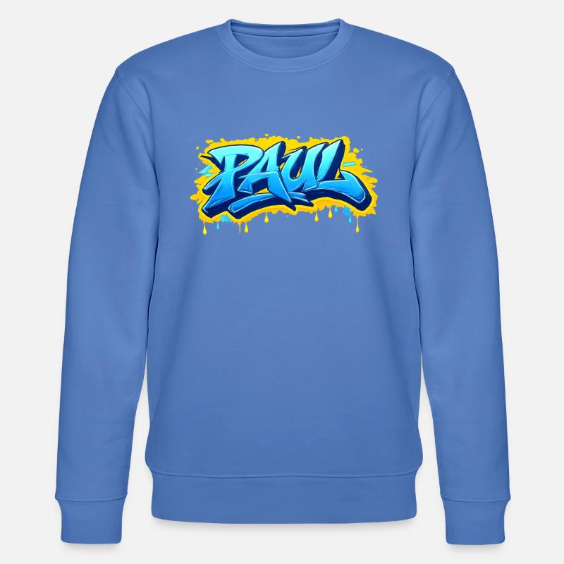 Graffiti PAUL Name Geschenk Ideal druckbar - Stanley/Stella Unisex Bio-Sweatshirt CHANGER  - Blau