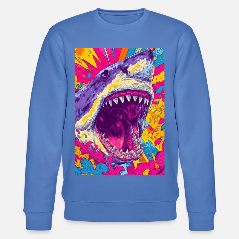 Explosion de requin psychédélique - Sweat bio CHANGER Stanley/Stella Unisexe - bleu