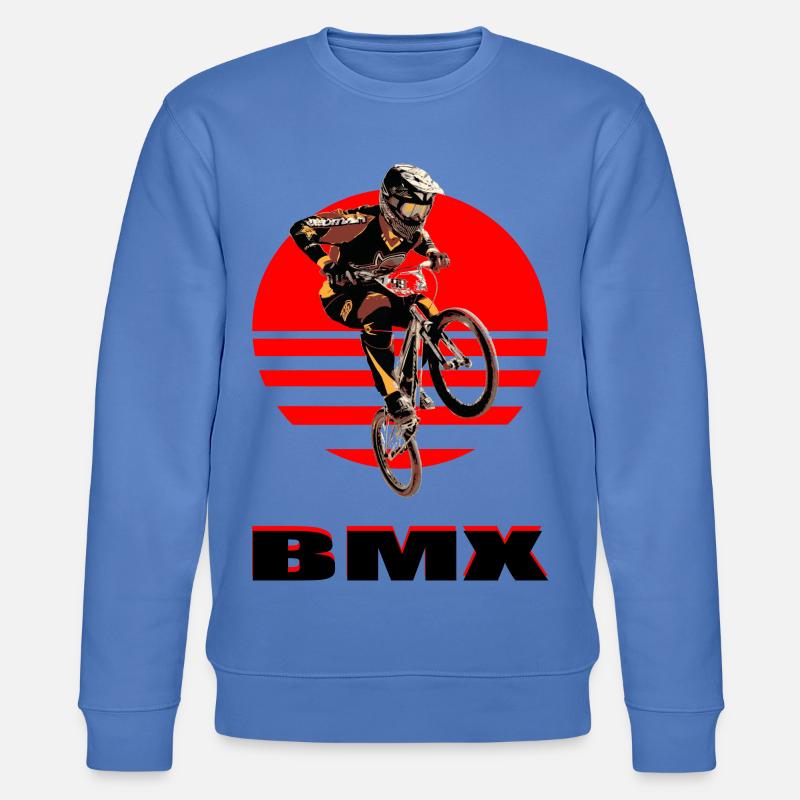 BMX Bike - Stanley/Stella CHANGER Unisex Organic Sweatshirt - bright blue