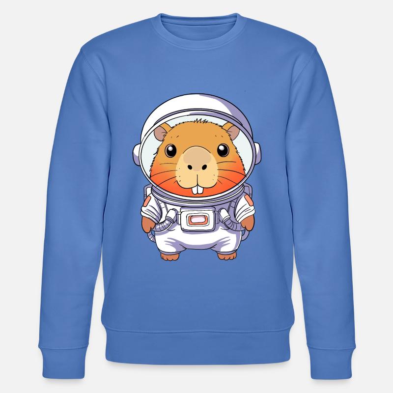 Capybara Astronaut - Stanley/Stella Unisex Bio-Sweatshirt CHANGER  - Blau