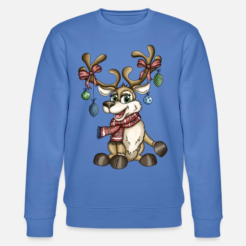 Reindeer Rudi version 2 - Stanley/Stella økologisk unisex-sweatshirt CHANGER - blå
