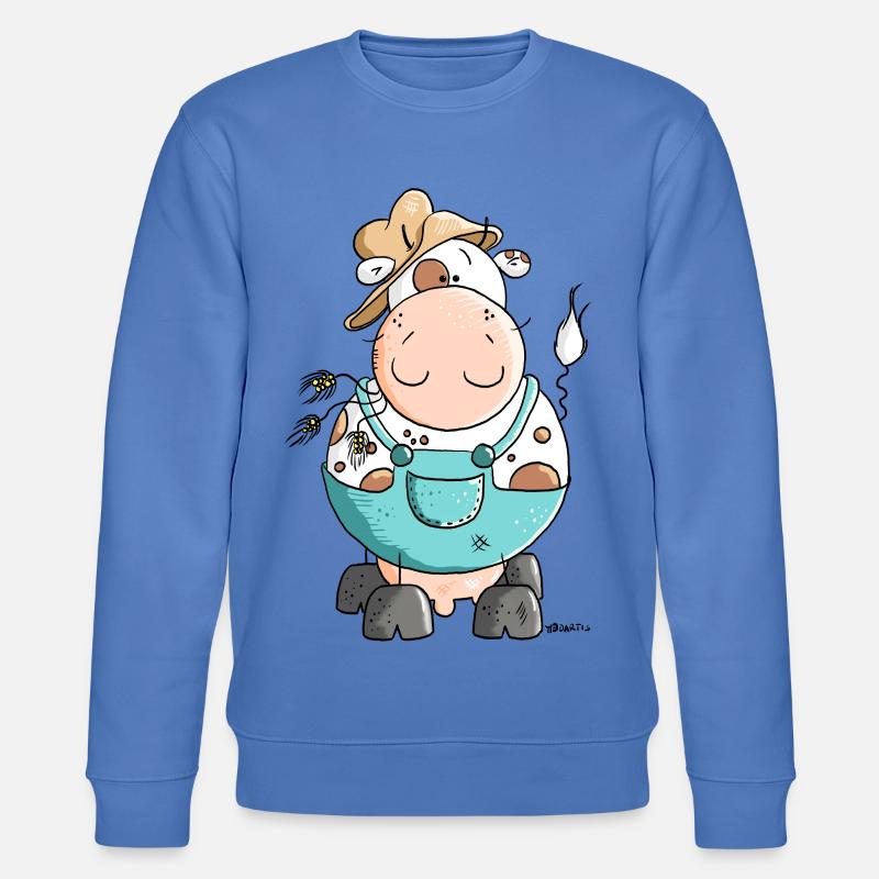 Bauer Ewald - Kuh - Bauernhof - Stanley/Stella Unisex Bio-Sweatshirt CHANGER  - Blau