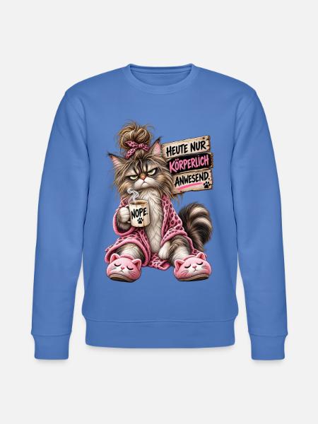 Heute nur körperlich anwesend - Stanley/Stella Unisex Bio-Sweatshirt CHANGER - Blau