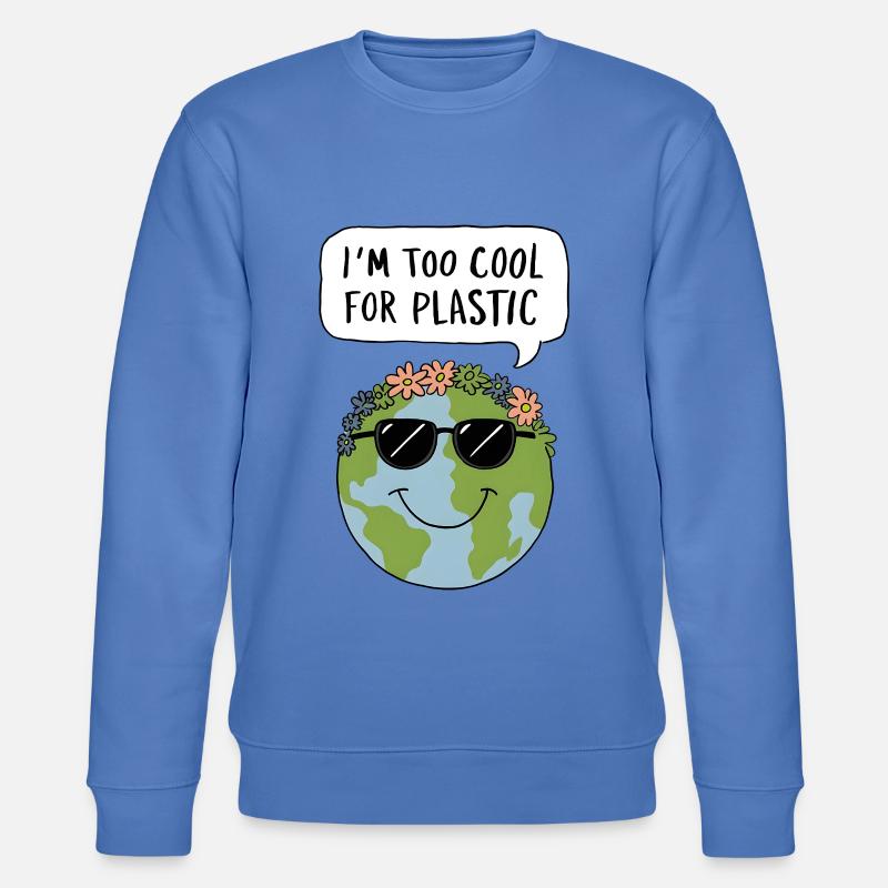 Too Cool for Plastic - Stanley/Stella Unisex Bio-Sweatshirt CHANGER  - Blau
