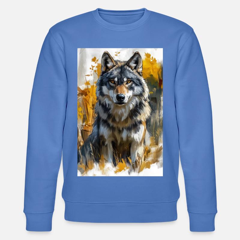 Illustration of a wolf - Sweat bio CHANGER Stanley/Stella Unisexe - bleu