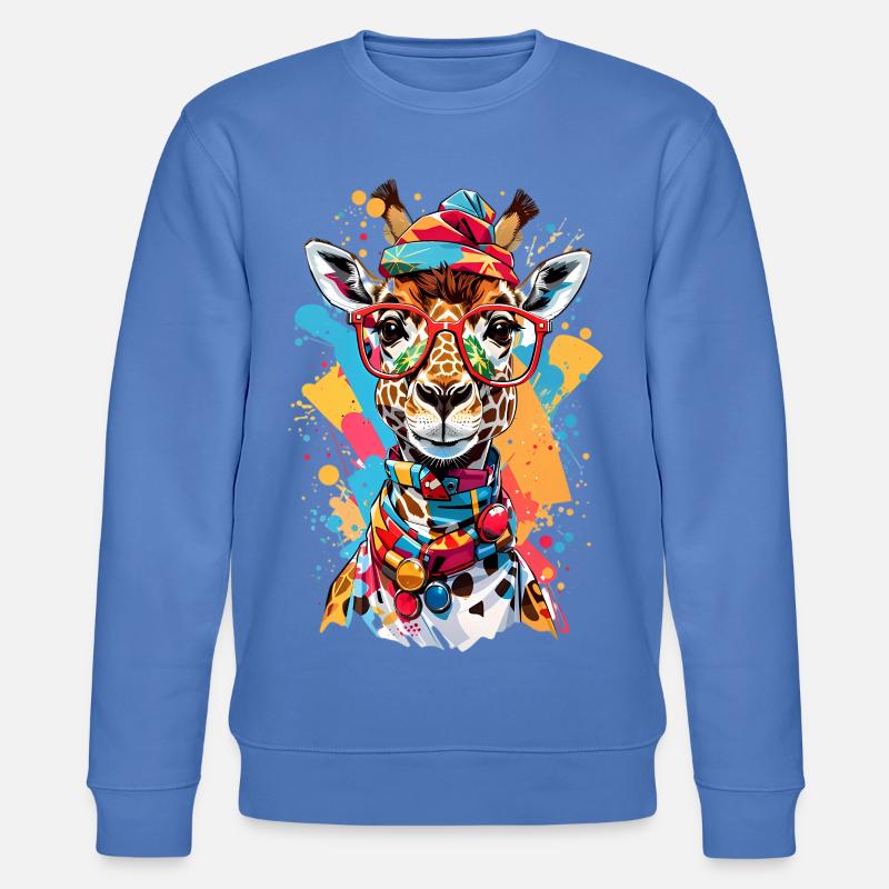 Coole Giraffe - Stanley/Stella Unisex Bio-Sweatshirt CHANGER  - Blau