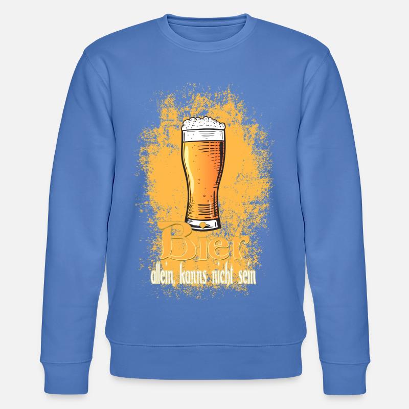 Bier Glas Spruch  - Stanley/Stella Unisex Bio-Sweatshirt CHANGER  - Blau