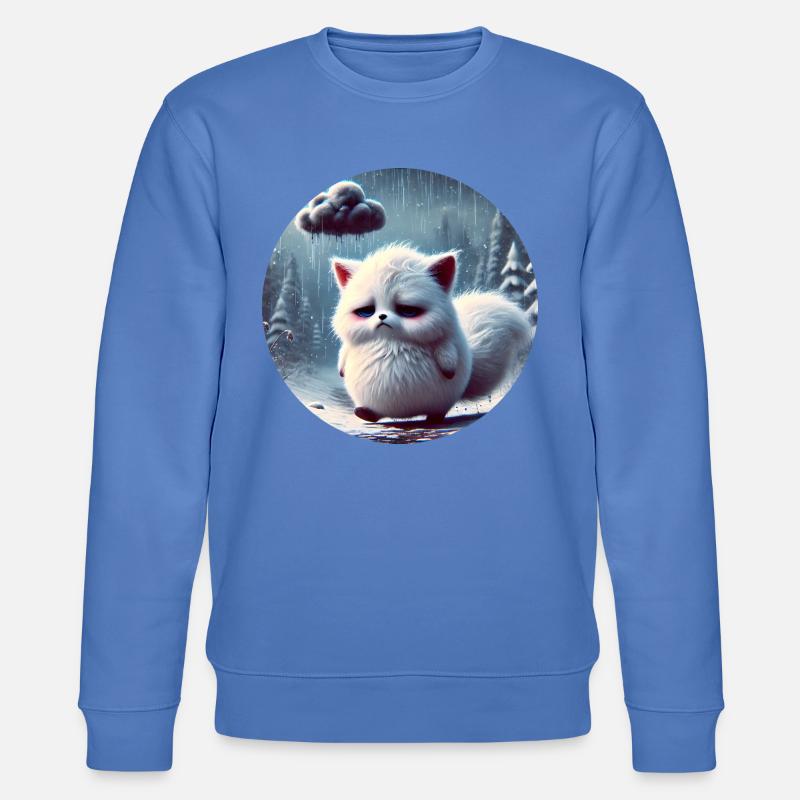 Trauriger Polarfuchs im eisigen Regen - Stanley/Stella Unisex Bio-Sweatshirt CHANGER  - Blau