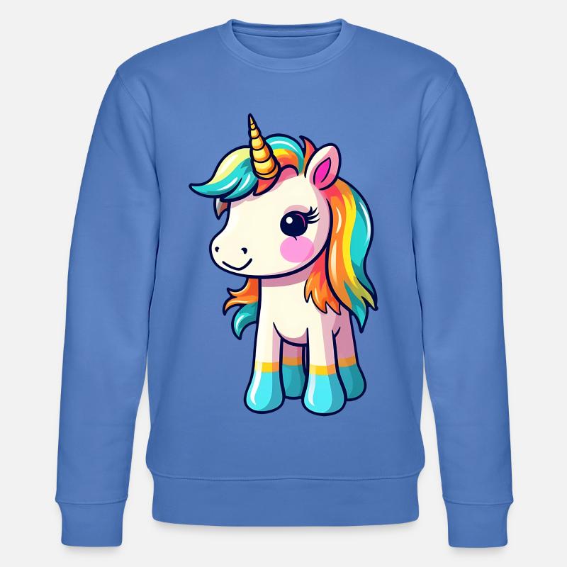 Einhorn-Pride-Design | Einhorn | Regenbogen - Stanley/Stella Unisex Bio-Sweatshirt CHANGER  - Blau