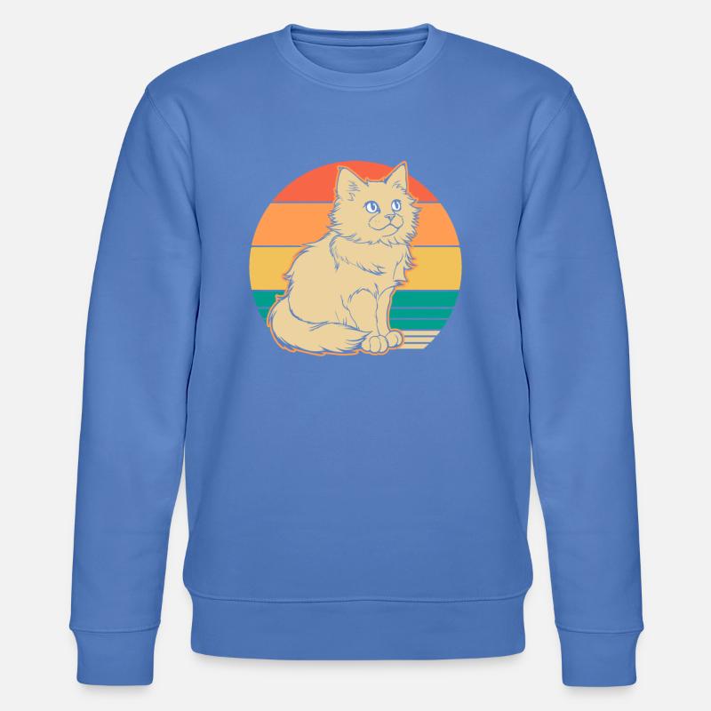 Katze - Stanley/Stella Unisex Bio-Sweatshirt CHANGER - Blau