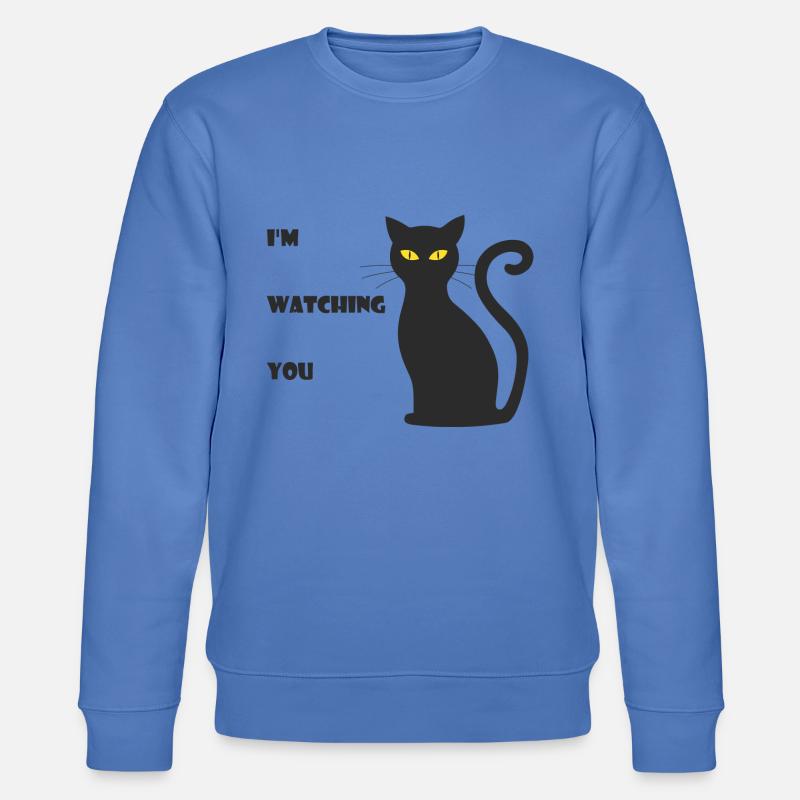 starrende Katze - Stanley/Stella Unisex Bio-Sweatshirt CHANGER  - Blau