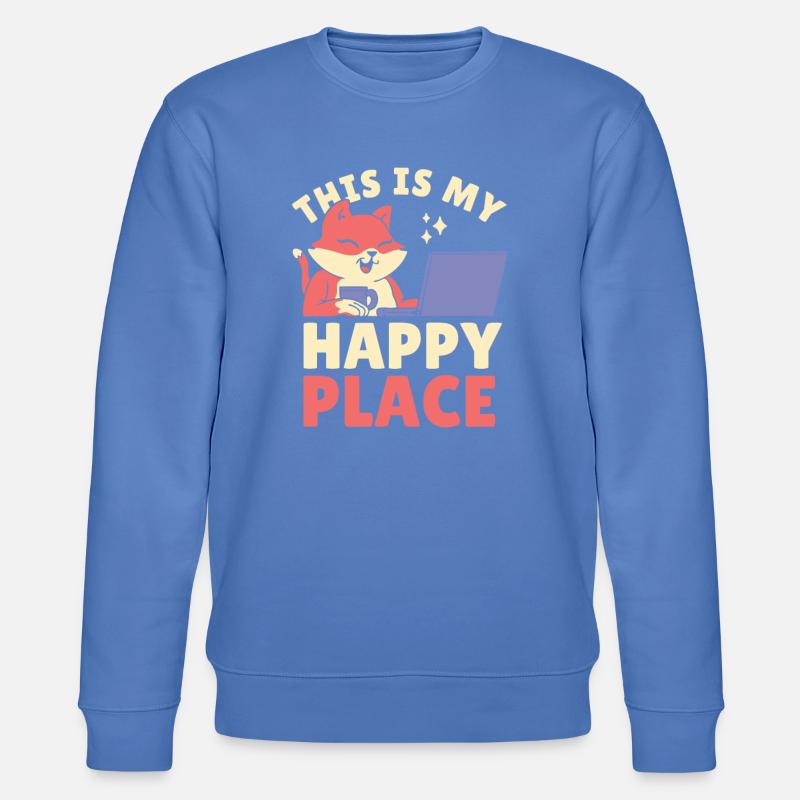 C’est mon endroit heureux - Sweat bio CHANGER Stanley/Stella Unisexe - bleu