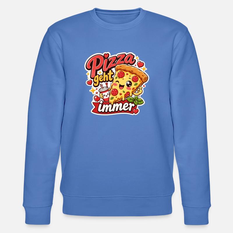 Pizza geht immer - Stanley/Stella Unisex Bio-Sweatshirt CHANGER  - Blau