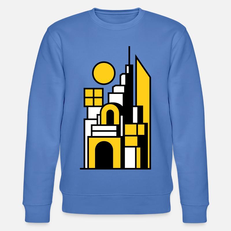 Paysage urbain abstrait en jaune noir - Sweat bio CHANGER Stanley/Stella Unisexe - bleu