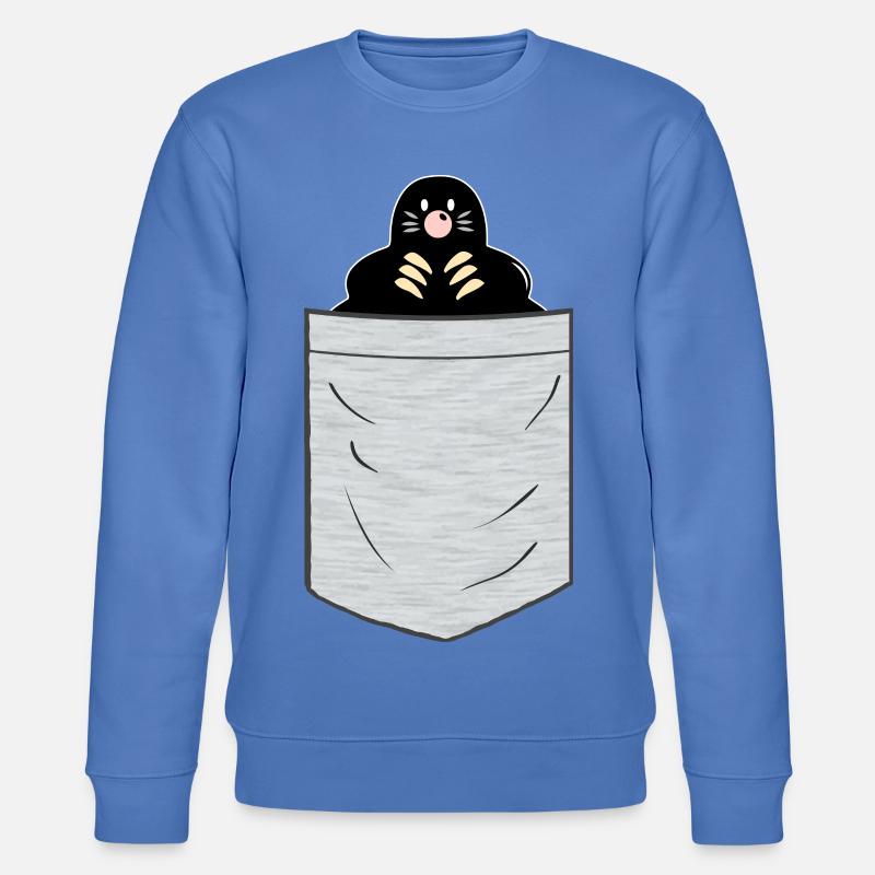 Maulwurf Brusttasche - Stanley/Stella Unisex Bio-Sweatshirt CHANGER  - Blau