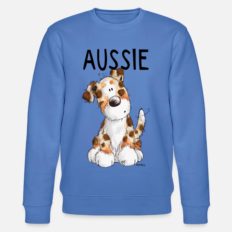 Fröhlicher Aussie - Australian Shepherd - Geschenk - Stanley/Stella Unisex Bio-Sweatshirt CHANGER - Blau