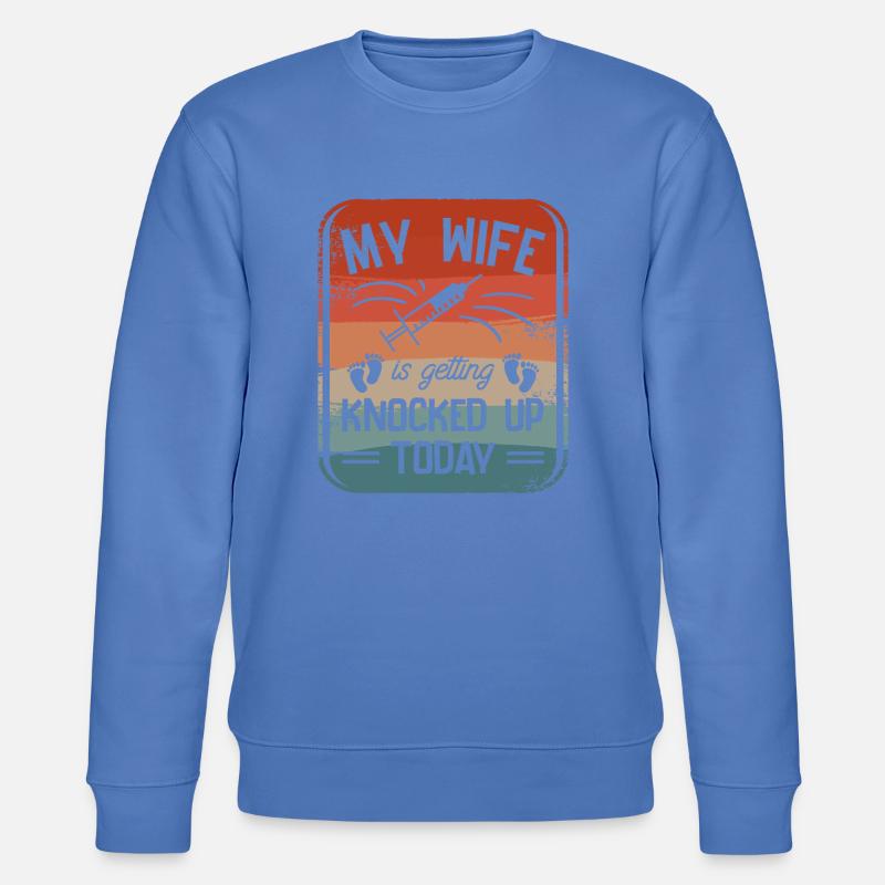 Meine Frau wird heute IVF-Transfer - Stanley/Stella Unisex Bio-Sweatshirt CHANGER  - Blau