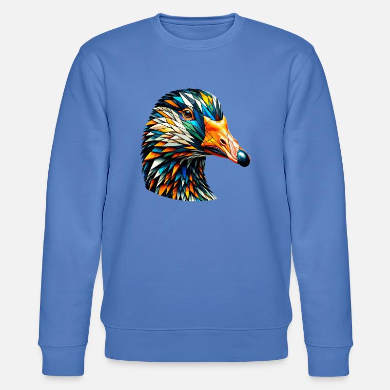 Polygon Art Gänsegänse - Stanley/Stella Unisex Bio-Sweatshirt CHANGER  - Blau