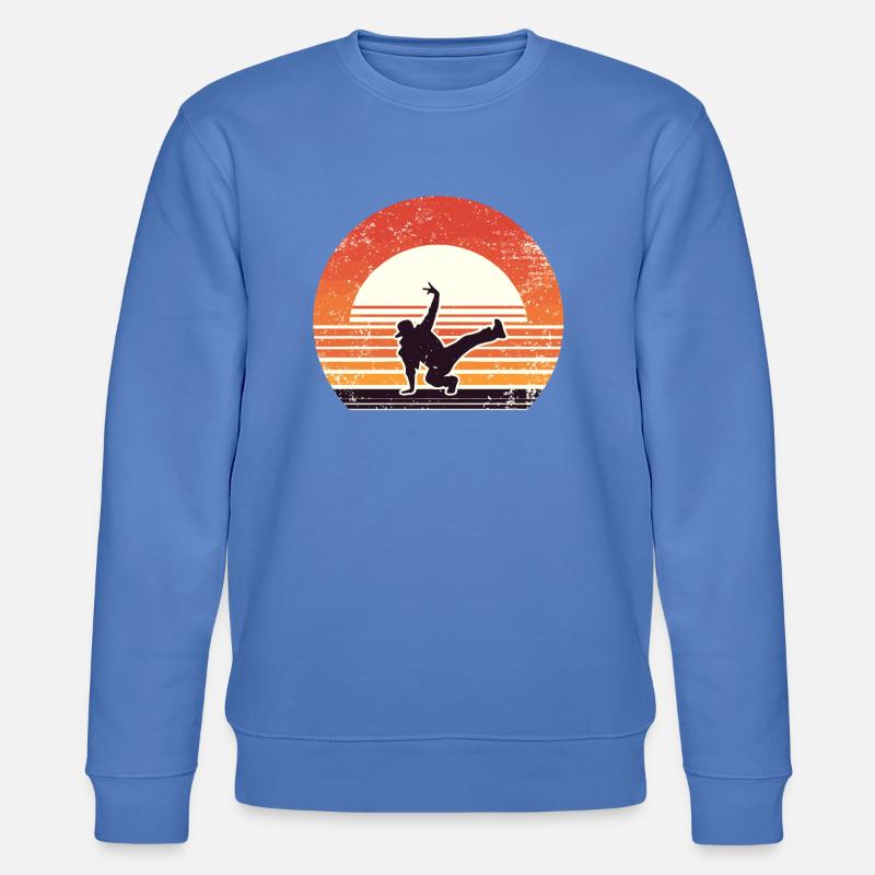 Retro Sunset Dancing Dance Dancer - Stanley/Stella CHANGER Unisex Organic Sweatshirt - bright blue