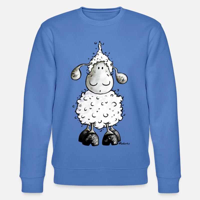 Mc Wolle Wollschaf Schaf - Stanley/Stella Unisex Bio-Sweatshirt CHANGER  - Blau