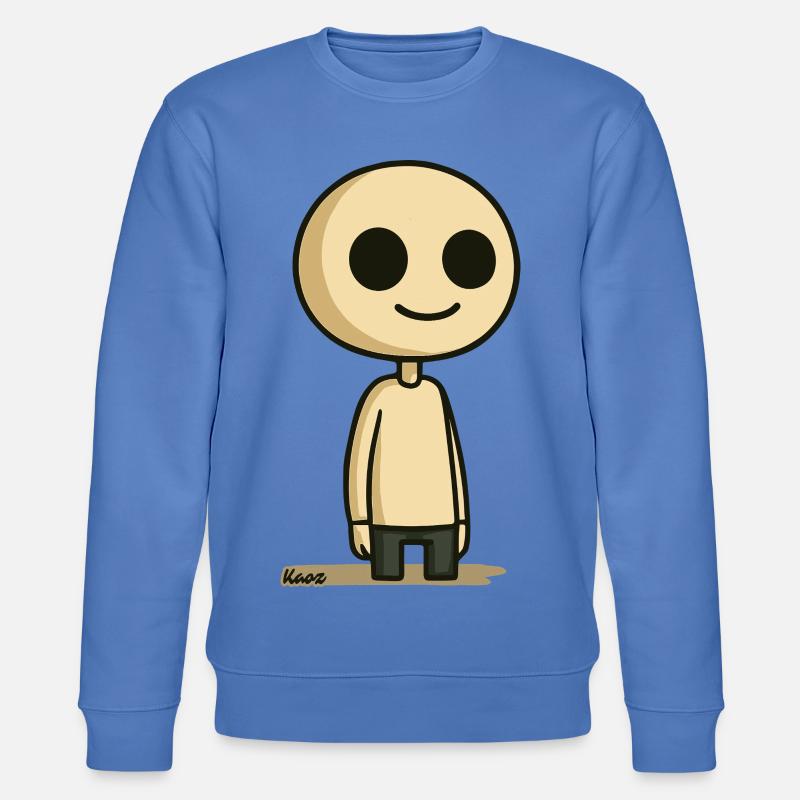 Schlichte Comic Figur mit rundem Kopf - Stanley/Stella Unisex Bio-Sweatshirt CHANGER  - Blau