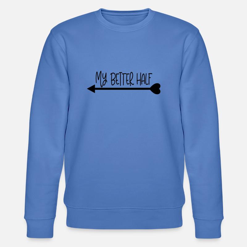 my_better_half_left - Stanley/Stella Unisex Bio-Sweatshirt CHANGER  - Blau