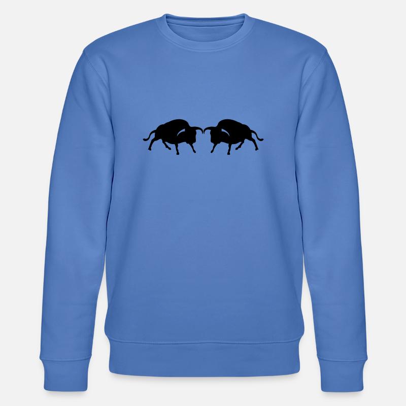 stier2 - Stanley/Stella Unisex Bio-Sweatshirt CHANGER  - Blau