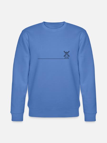Windmill Mill Icon - Stanley/Stella CHANGER Unisex Organic Sweatshirt - bright blue