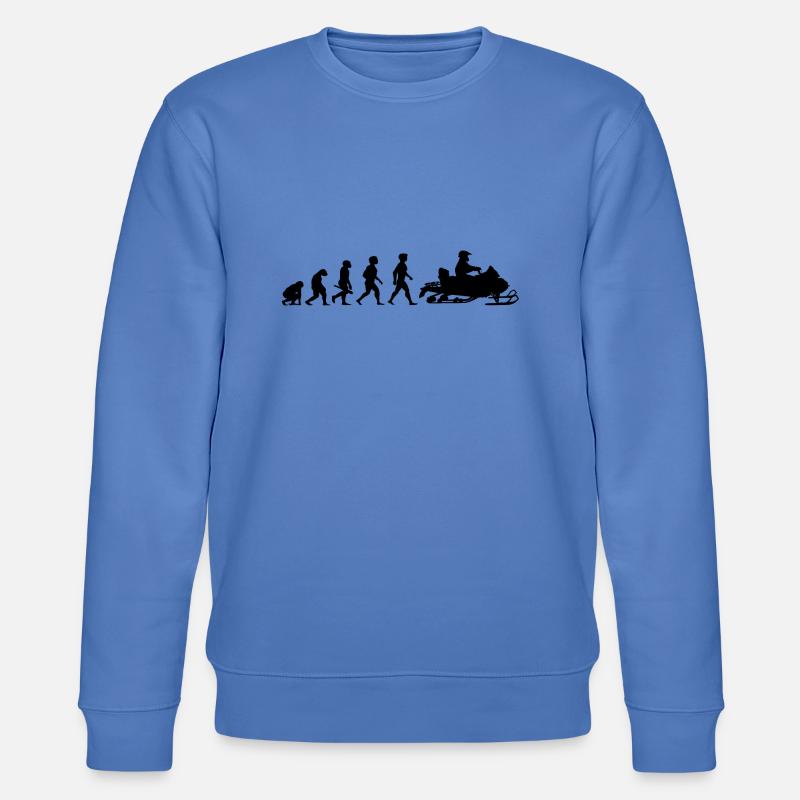 Evolution Schneemobil Motorschlitten Winter - Stanley/Stella Unisex Bio-Sweatshirt CHANGER - Blau