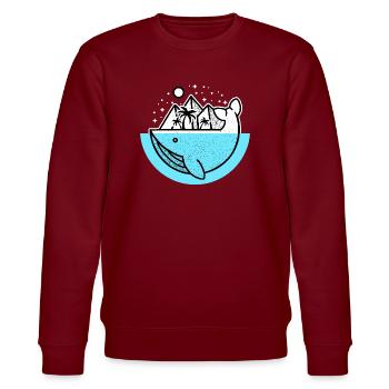 sur la baleine - Sweat bio CHANGER Stanley/Stella Unisexe - bordeaux - Devant - Nik (191cm) & Marisol (170cm)