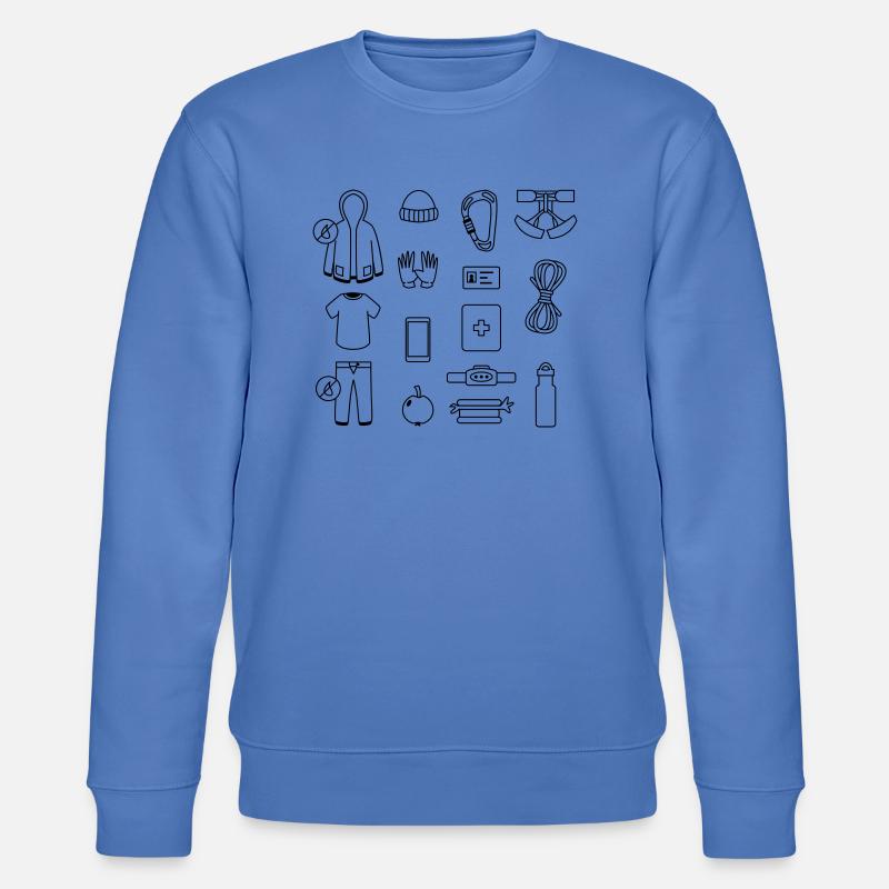 Mountain Check - Stanley/Stella Unisex Bio-Sweatshirt CHANGER  - Blau