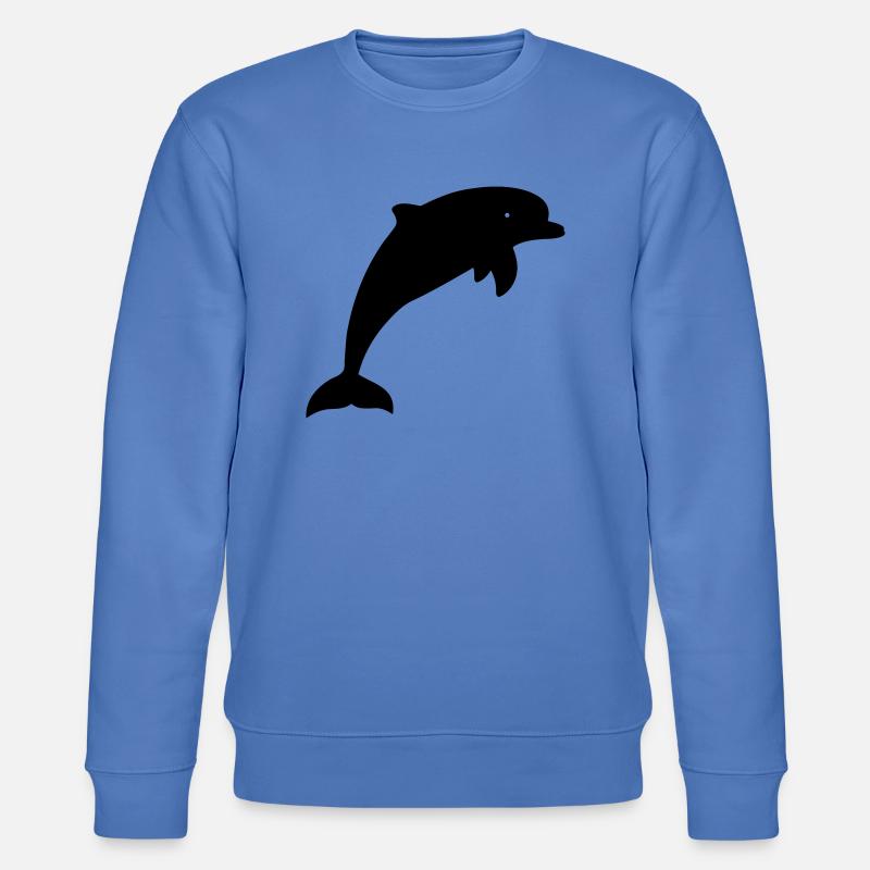 Dolphin Illustration - Stanley/Stella Unisex Bio-Sweatshirt CHANGER  - Blau