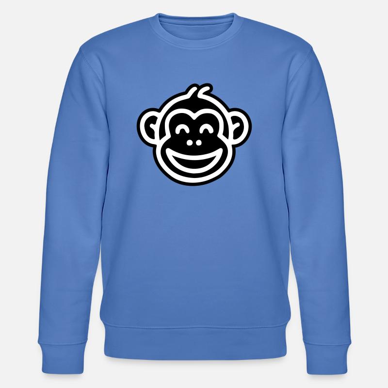 Affe Kopf Witzig - Stanley/Stella Unisex Bio-Sweatshirt CHANGER  - Blau