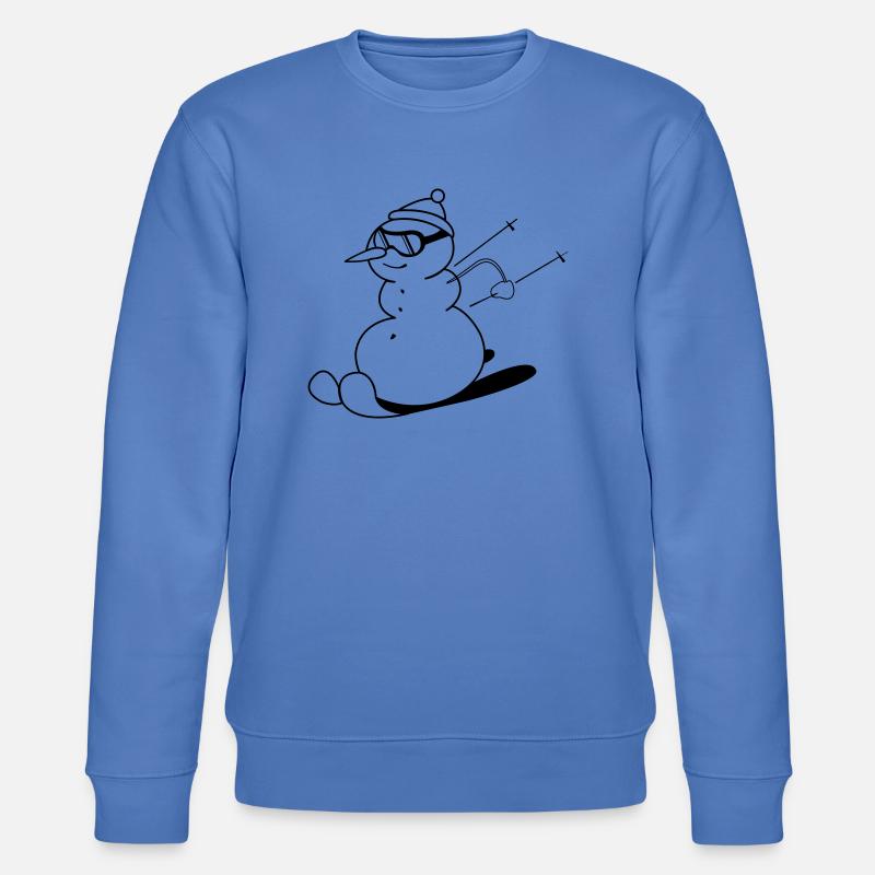 ski_snowman_01 - Stanley/Stella Unisex Bio-Sweatshirt CHANGER  - Blau