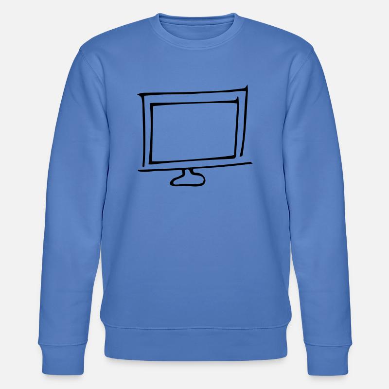 Bildschirm,Fernsehgerät,Fernseher,Glotze,TV,Röhre, - Stanley/Stella Unisex Bio-Sweatshirt CHANGER  - Blau